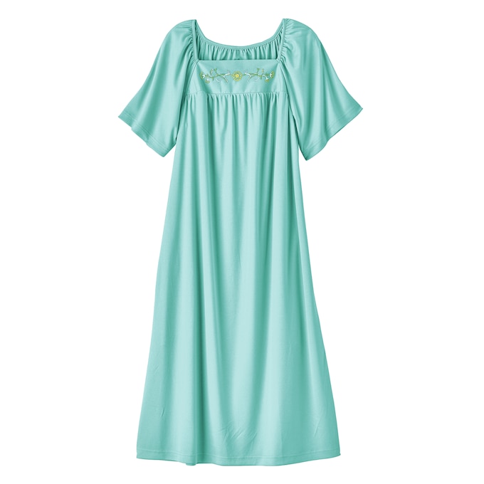 Embroidered Solid Waltz Lounger, , large