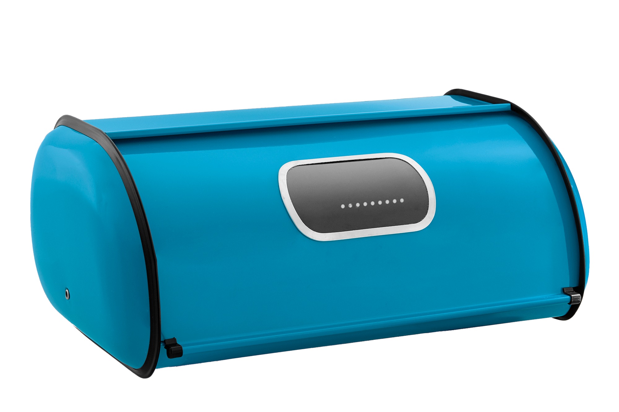 Stainless Steel Breadbox with Window, Island Blue, large