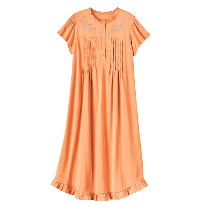 Knit Gown With Embroidery, , large