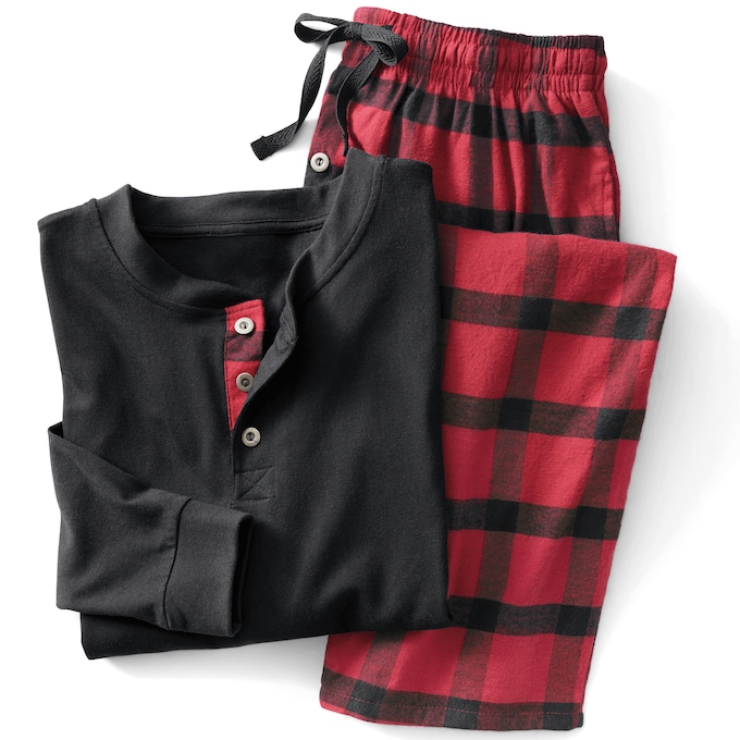 Cozee Corner&reg; Men's Flannel Pajamas, , large