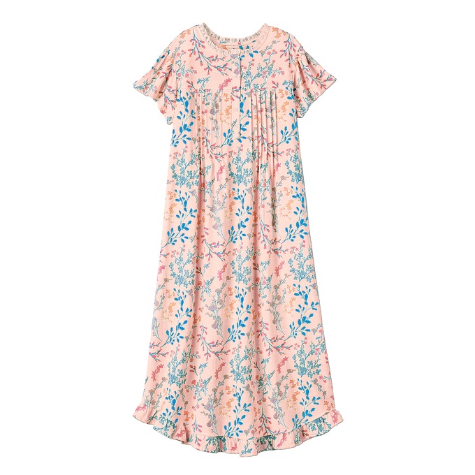 Knit Gown With Embroidery, , large