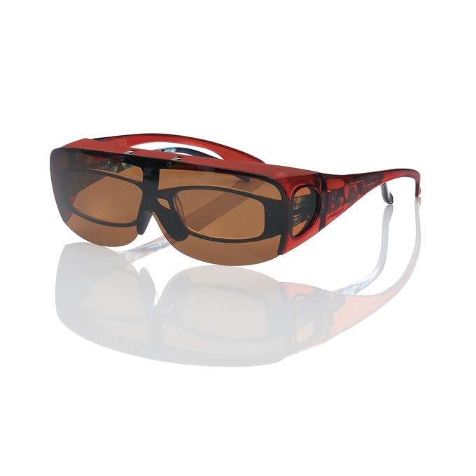 Fit-Over Sunglasses, Brown, large