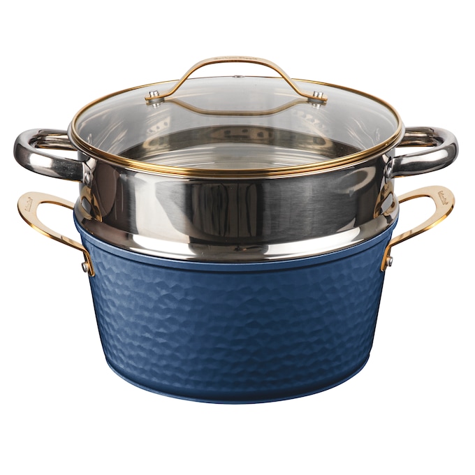 Gotham Steel Hammered Ceramic 10-piece Cookware Set, , large