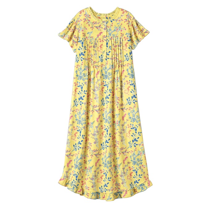 Knit Gown With Embroidery, , large