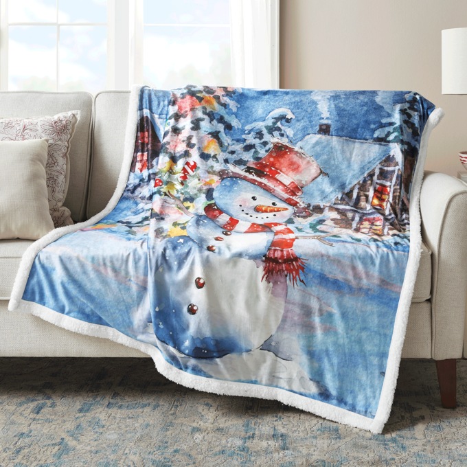 Novelty Sherpa Reversible Throw, , large