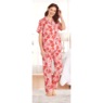 Woven Print Pajama, Salmon Palm, large