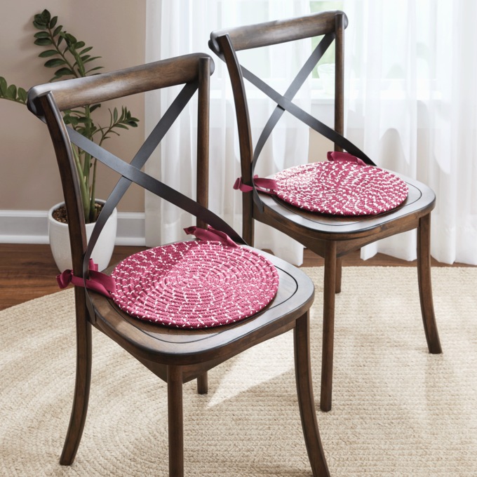 Set of 2 Braided Chair Cover, , large