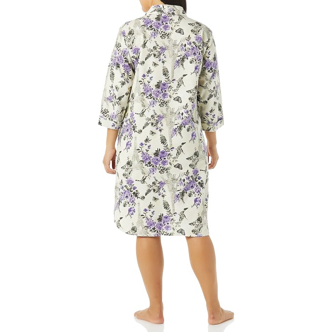 Printed Flannel PJs or Nightshirt, Ivory Tower, large
