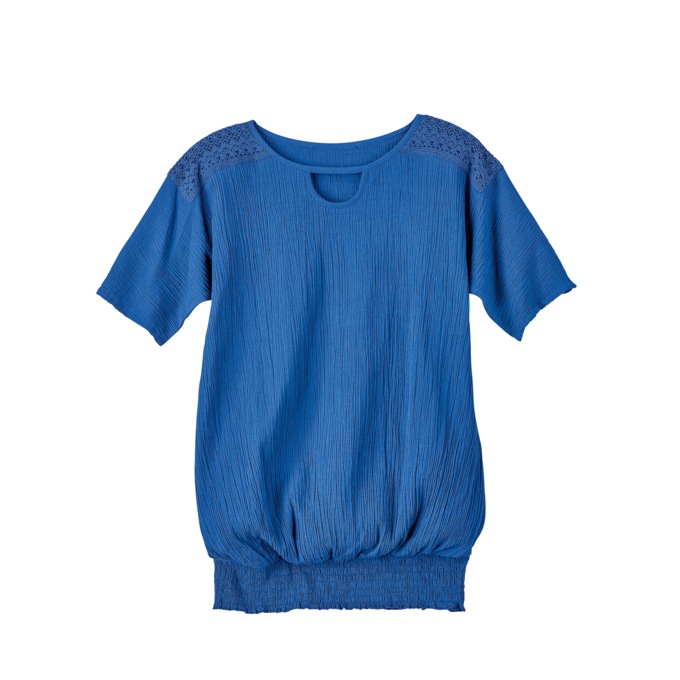 Smocked Detail Top, , large