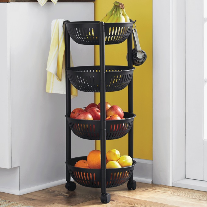 4-Tier Rolling Cart, , large