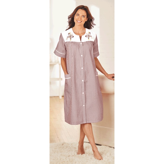 Duster With Embroidered Yoke, , large