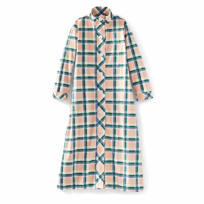 Ribbed Fleece Robe, , large