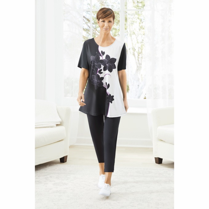 Colorblock Capri Set, , large