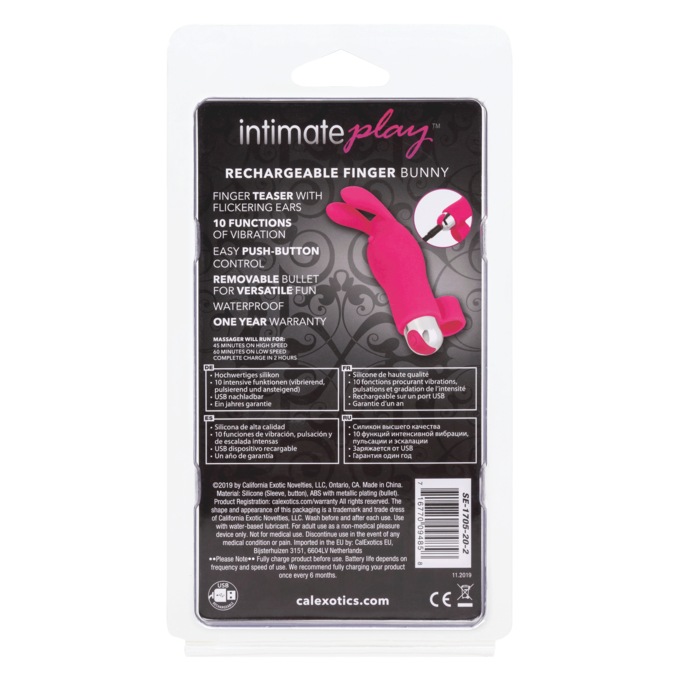 Intimate Play Rechargeable Finger Bunny, , large