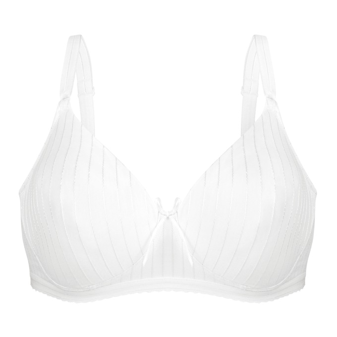 Bestform® Striped Wireless Cotton Bra, , large