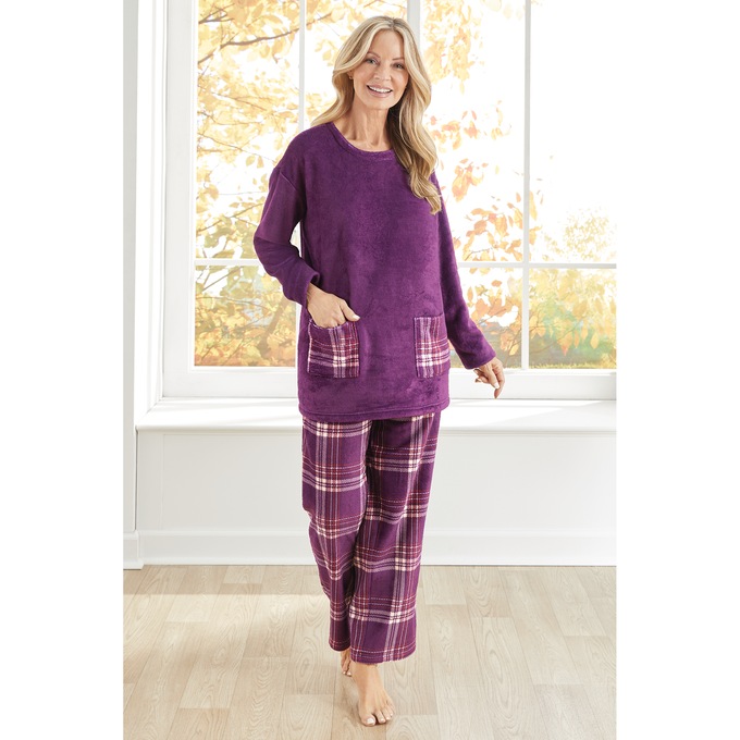 Fleece Lounging Set, , large