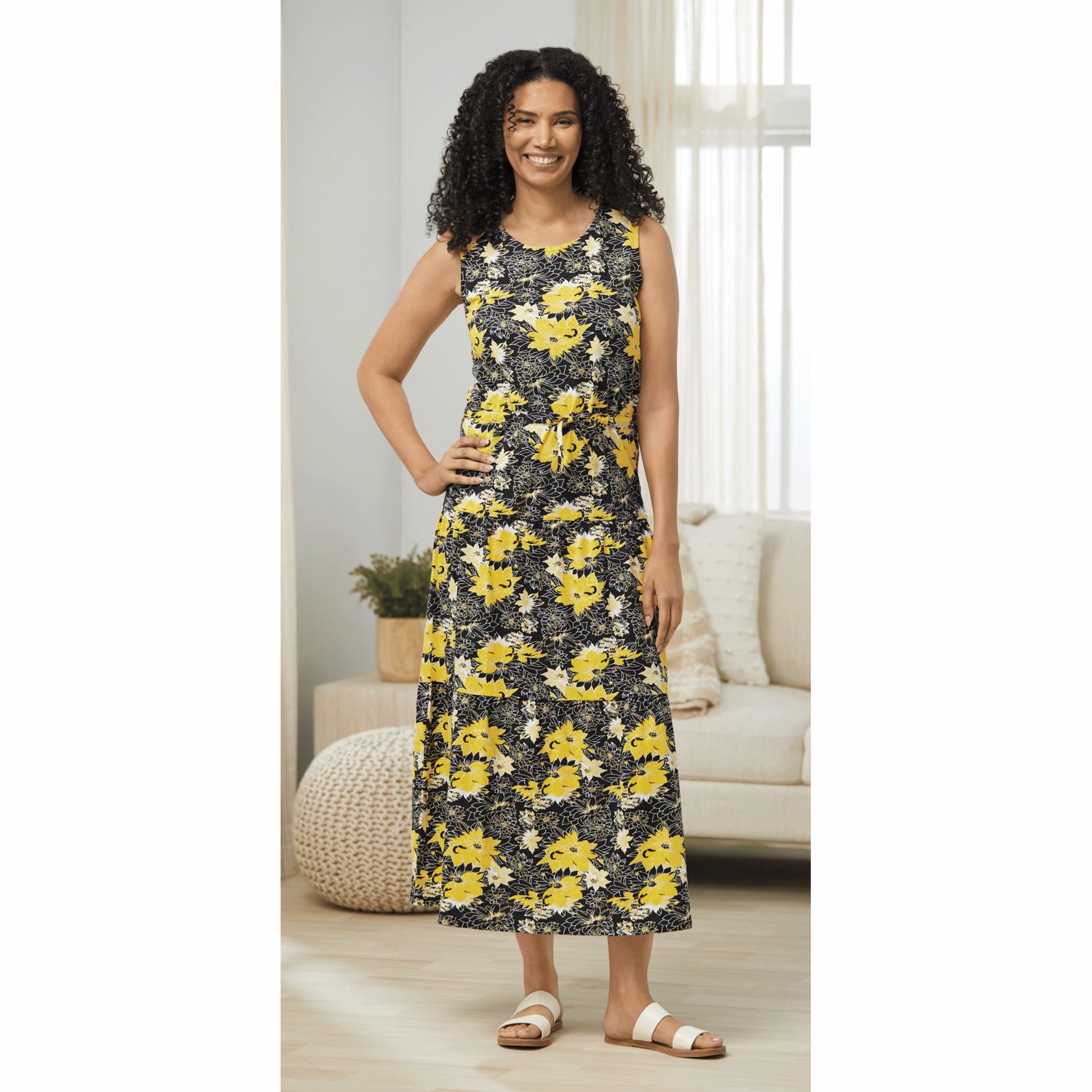 Carwen Cotton Mixed Print Maxi Dress
