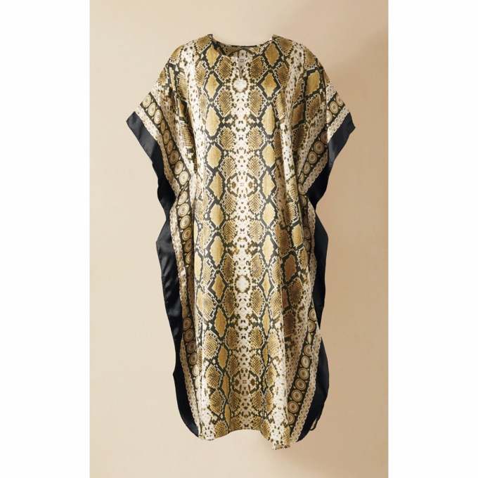Long Satin Caftan, , large