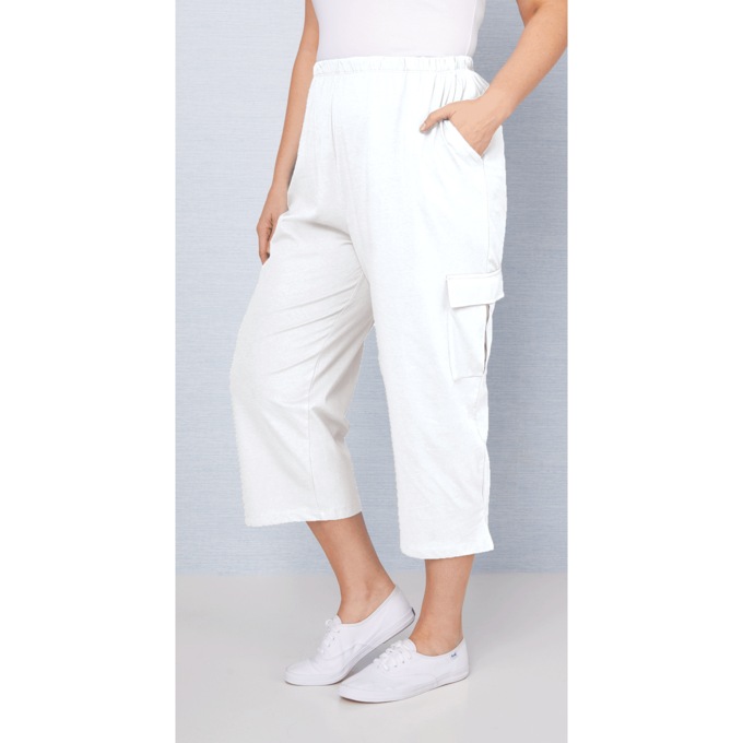 Cargo Capri, White, large