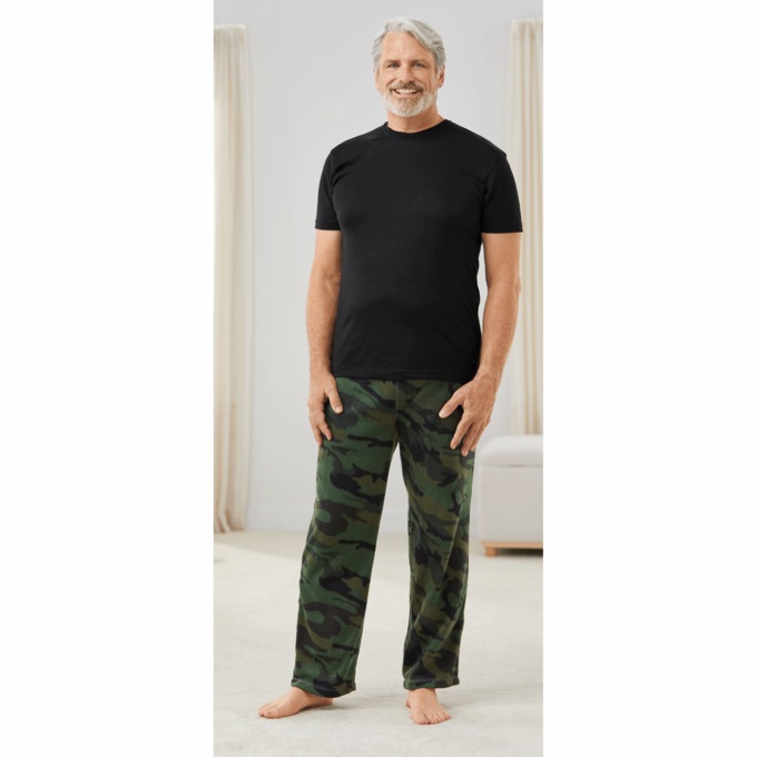 Mens camo fleece lounge pants 2025