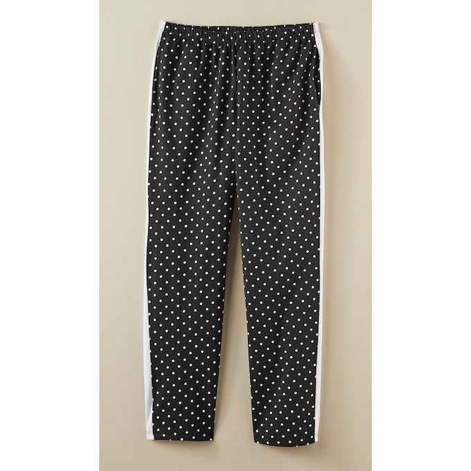 Contrast Stripe Pant, Black White Dot, large