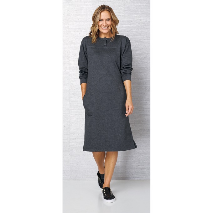 Henley sweatshirt dress hotsell