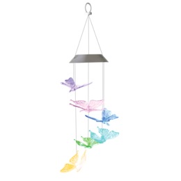 Solar Butterfly Wind Chimes, , large