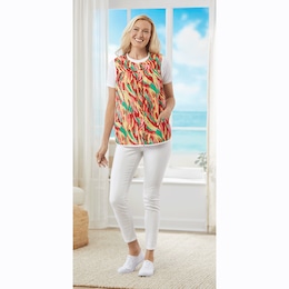 Easy-Care Button-Front Cobbler Apron, , large