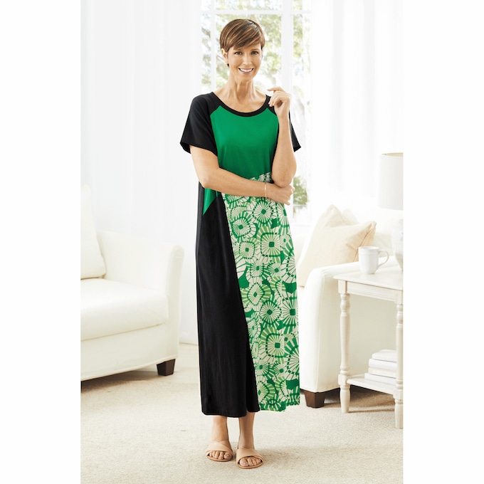 Colorblock Maxi Dress, , large