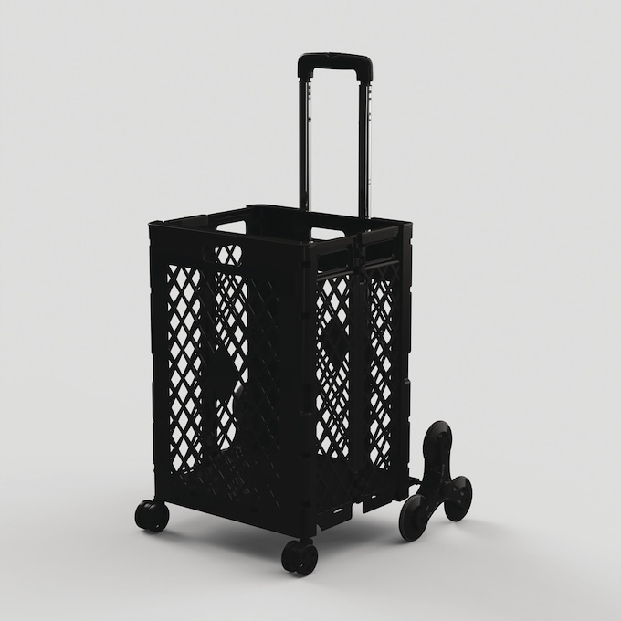 Folding Shopping Cart with Stair Climbing Wheels, , large