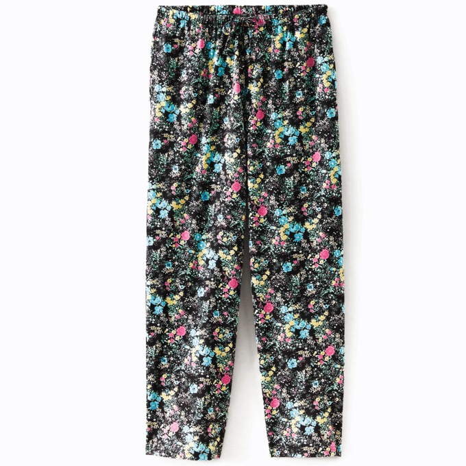 Knit Comfort Pant, Cascading Flower Print, large