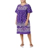Border Print Patio Dress, Black Berry, large