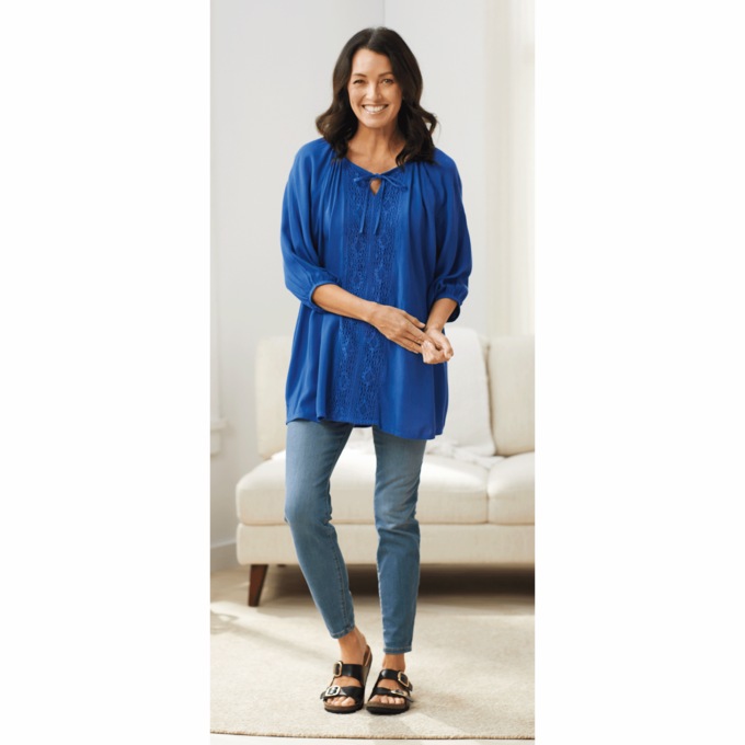 Lace Front Tunic, , large