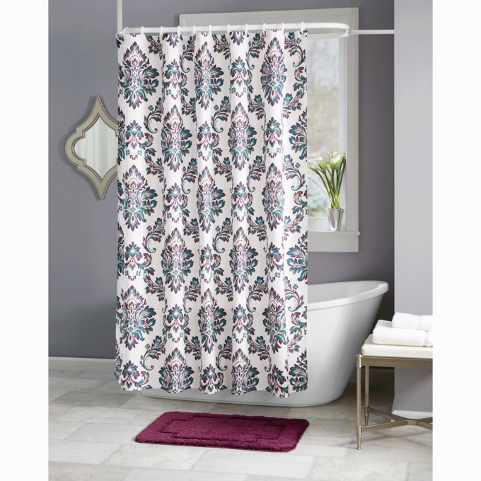 Serene Fleur De Lis Shower Curtain, , large