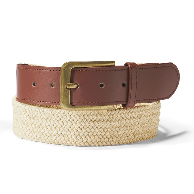 Set of 2 Men's Stretch Belts, , large