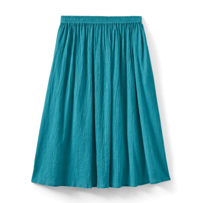 Crinkle Cotton Skirt, , large