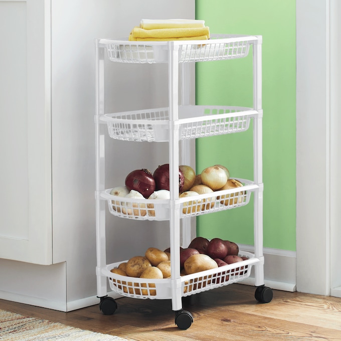 4-Tier Rolling Cart, , large