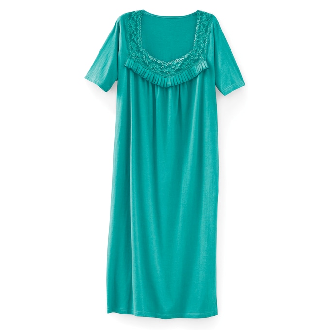 Cotton Knit Gown, , large