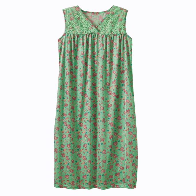 Tricot Print Nightgown, , large