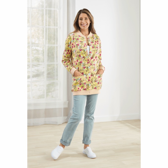 Snap-Front Cardigan, , large