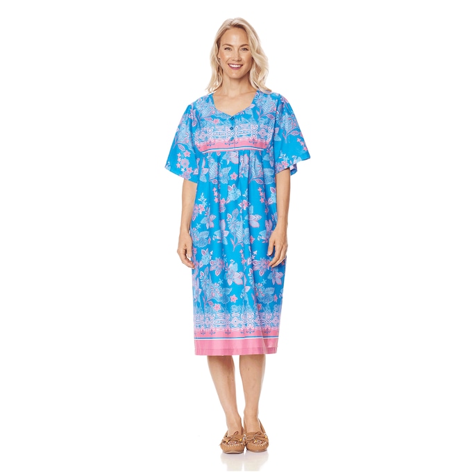 Border Print Patio Dress, , large