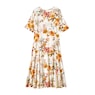 Short-Sleeve Floral Crinkle Dress, , large