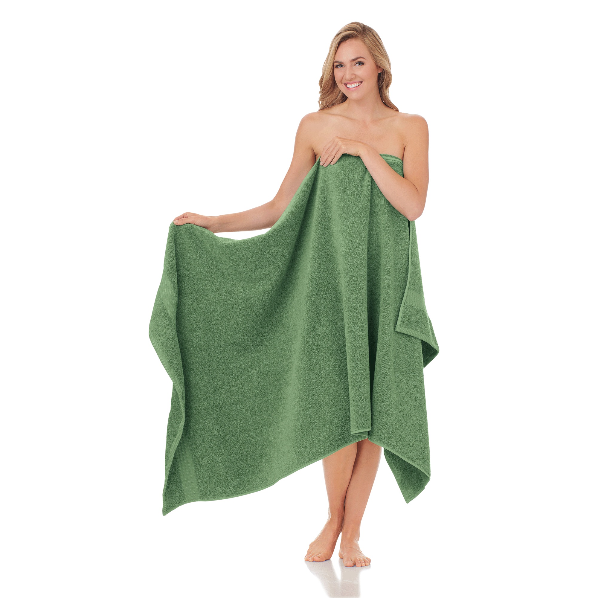 Oversized Bath Towel, Sage, large
