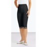 Lace-Trimmed Clam Diggers, Black, large