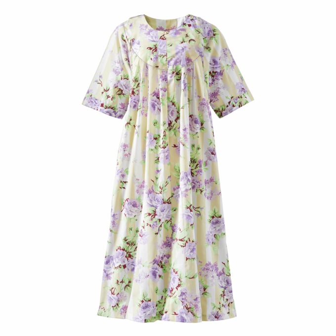 Long, Zip-Front Caftan, Golden, large