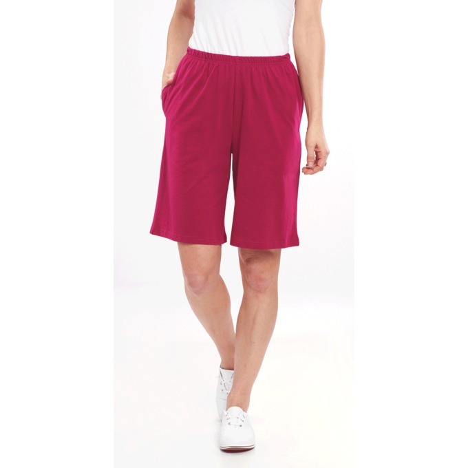 Knit Shorts - Solid, Beaujolais, large