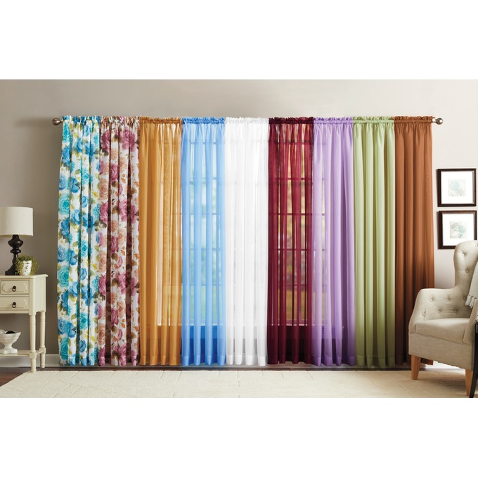 Sheer Curtain Panel, , large