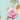 Sweetheart Neck Lounger, Aqua Tossed Roses Border, swatch