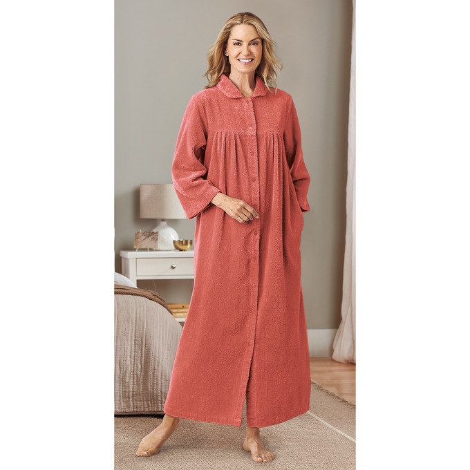 Long Chenille Robe, Sienna, large