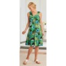 Crinkle Cotton Tiered Dress - Print, , large